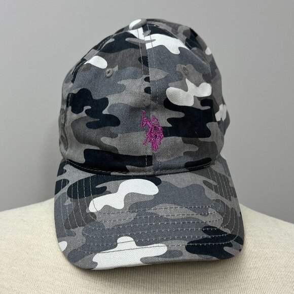 Polo Assn. Gray Camo Baseball Cap with Embroidered Logo - Picture 8 of 8